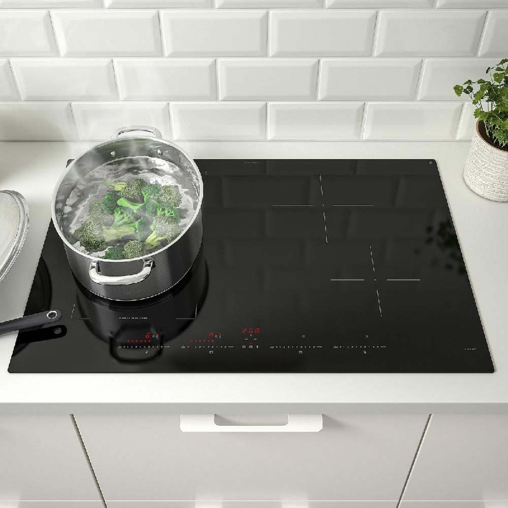 IKEA ROGESTAD Piano Cottura A Induzione IKEA 500 Nero 78 Cm