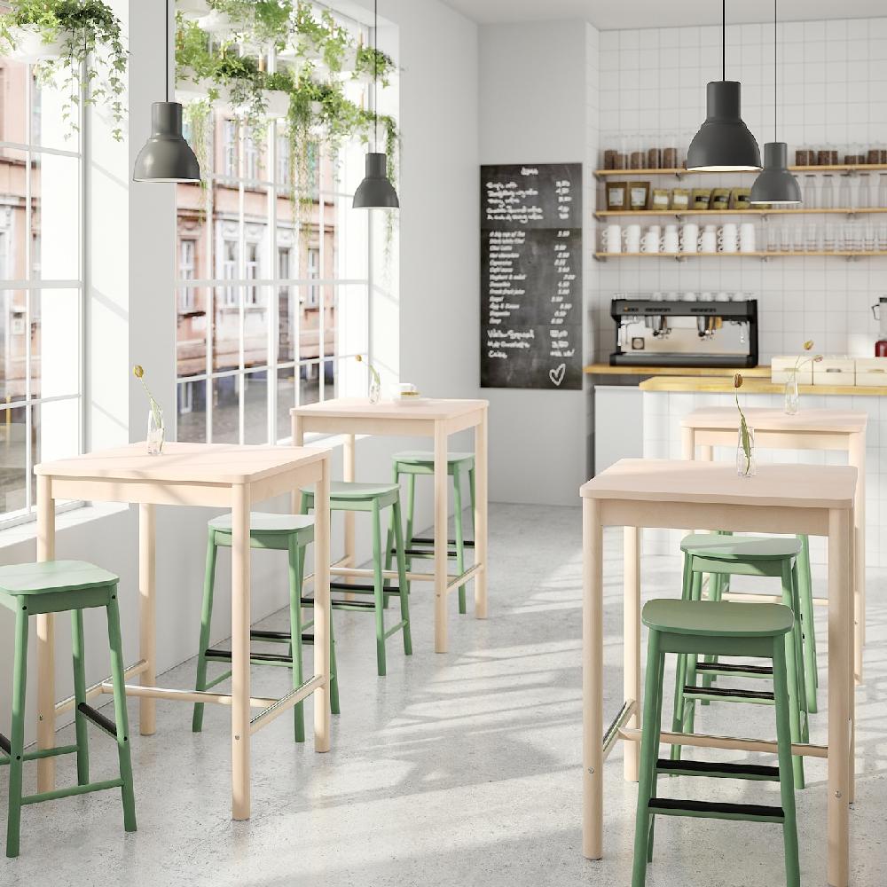 IKEA RÖNNINGE / RÖNNINGE Tavolo E 2 Sgabelli Bar Betulla/verde