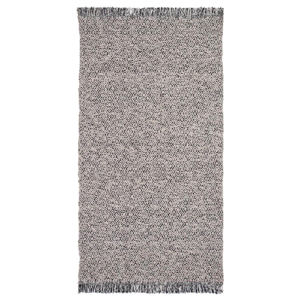 IKEA RÖRKÄR Tappeto tessitura piatta nero/naturale 80x150 cm