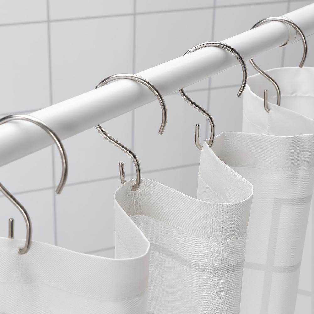 IKEA RUDSJÖN Anelli Per Tenda Doccia Color Acciaio Inox