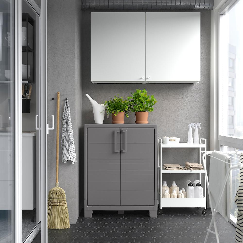 IKEA RUNMARÖ Mobile Con Ante Grigio Scuro Interno/da Esterno 80x44x100 Cm