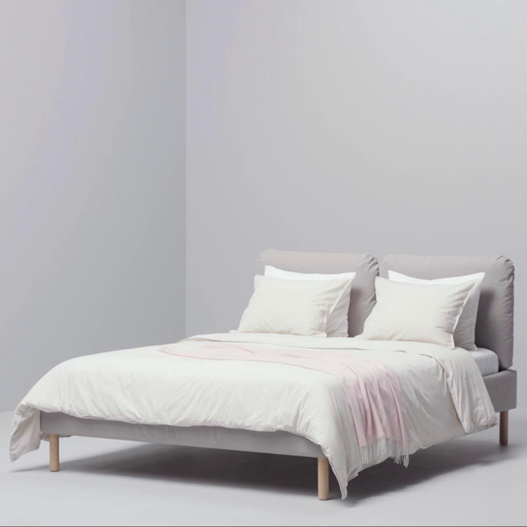 IKEA SAGESUND Struttura Letto Imbottita Diseröd Marrone/Lönset 90x200 Cm