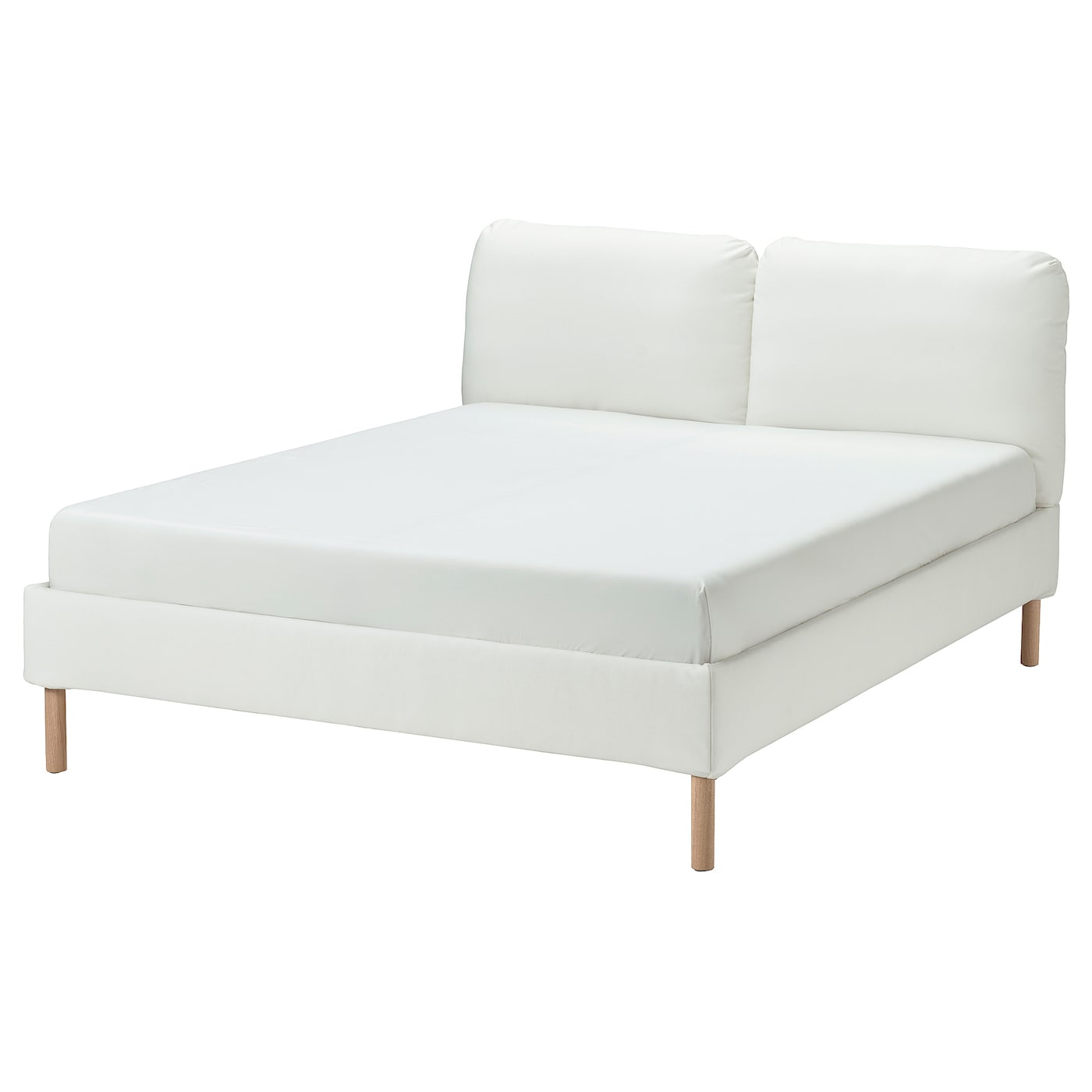 IKEA SAGESUND Struttura letto imbottita Gräsbo bianco/Lönset 160x200 cm