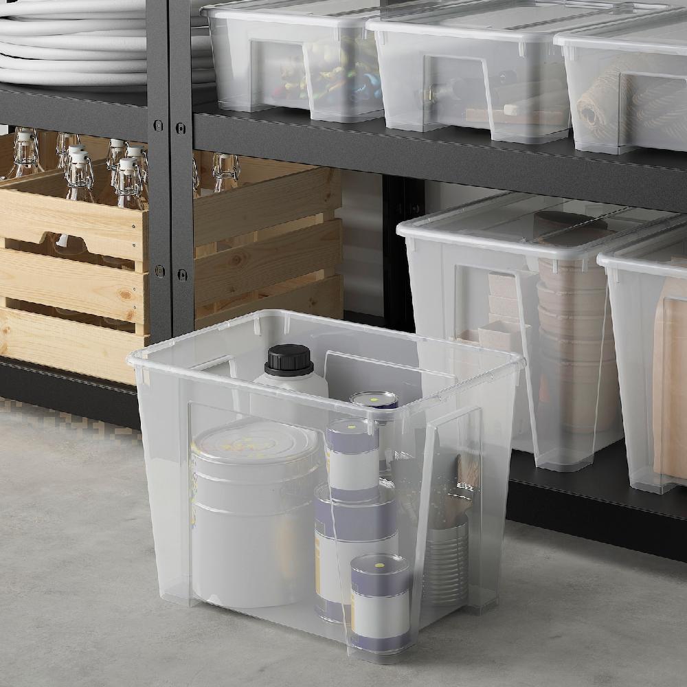 IKEA SAMLA Contenitore Trasparente 39x28x28 Cm/22 L