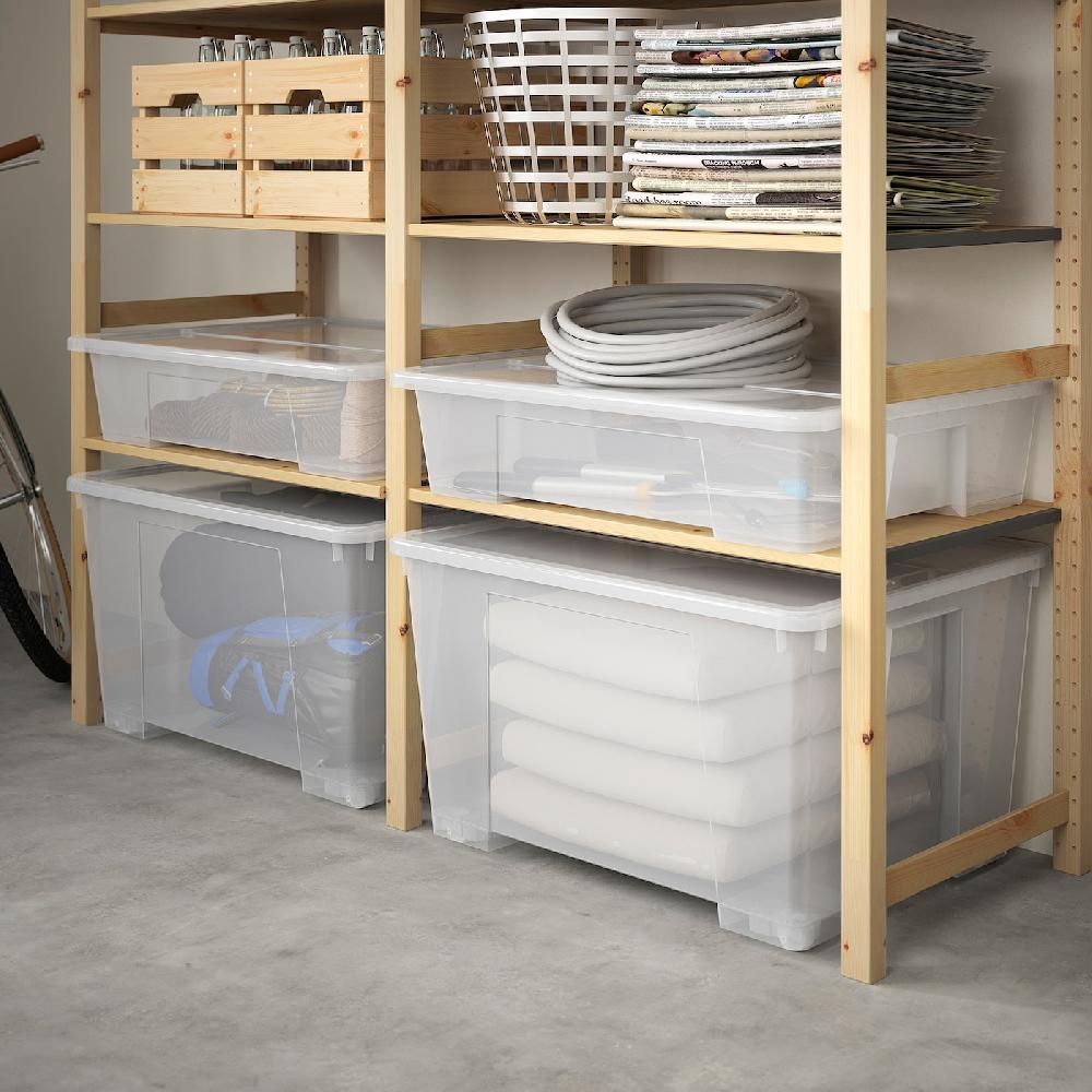 IKEA SAMLA Contenitore Trasparente 78x56x18 Cm/55 L