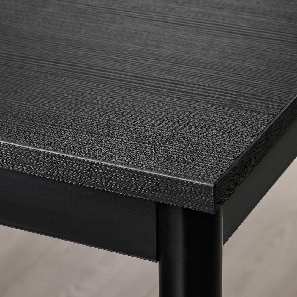 IKEA SANDSBERG / ADDE Tavolo E 4 Sedie Nero/nero 110x67 Cm