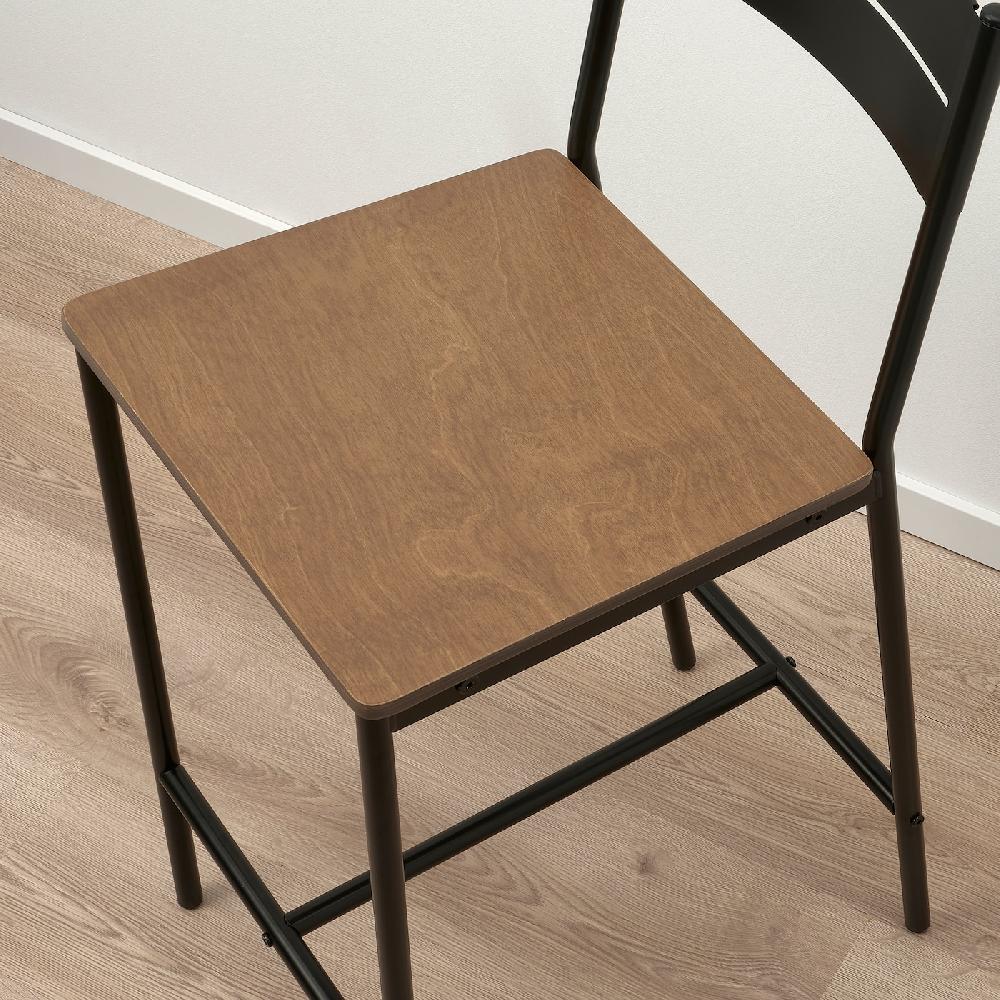 IKEA SANDSBERG Sgabello Bar Nero/mordente Marrone 63 Cm