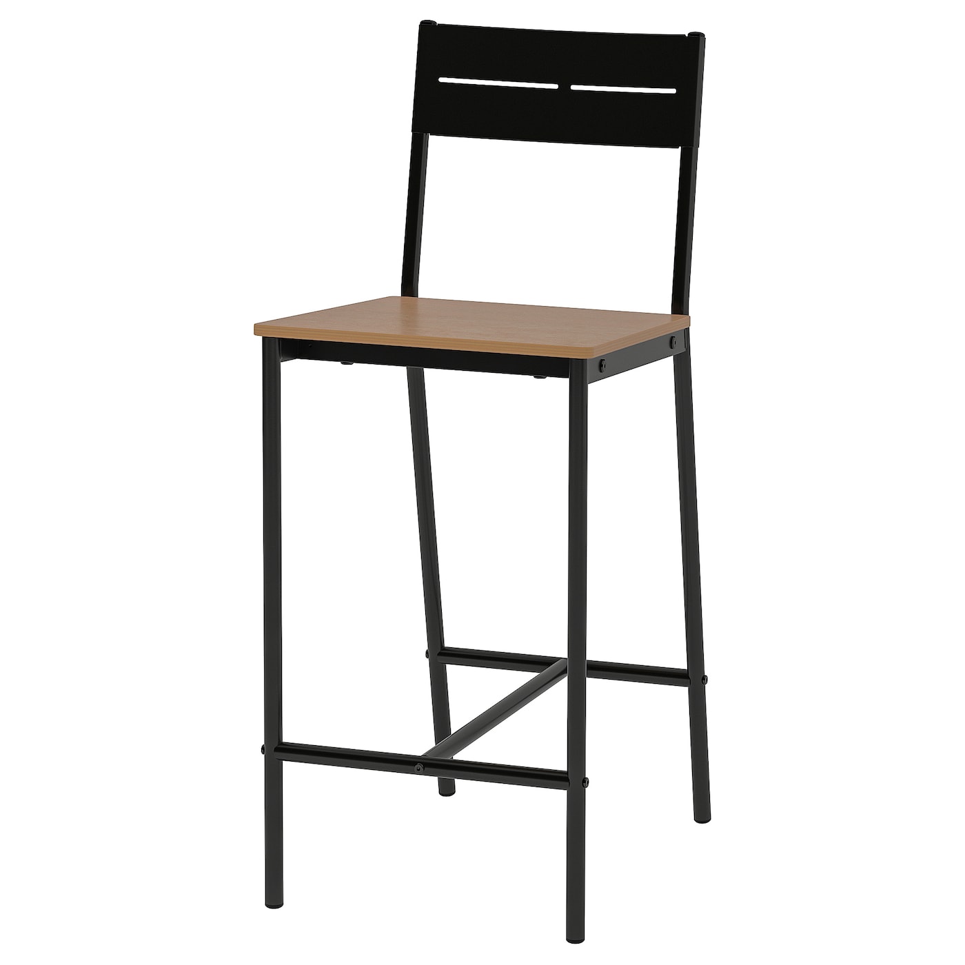 IKEA SANDSBERG Sgabello bar nero/mordente marrone 63 cm