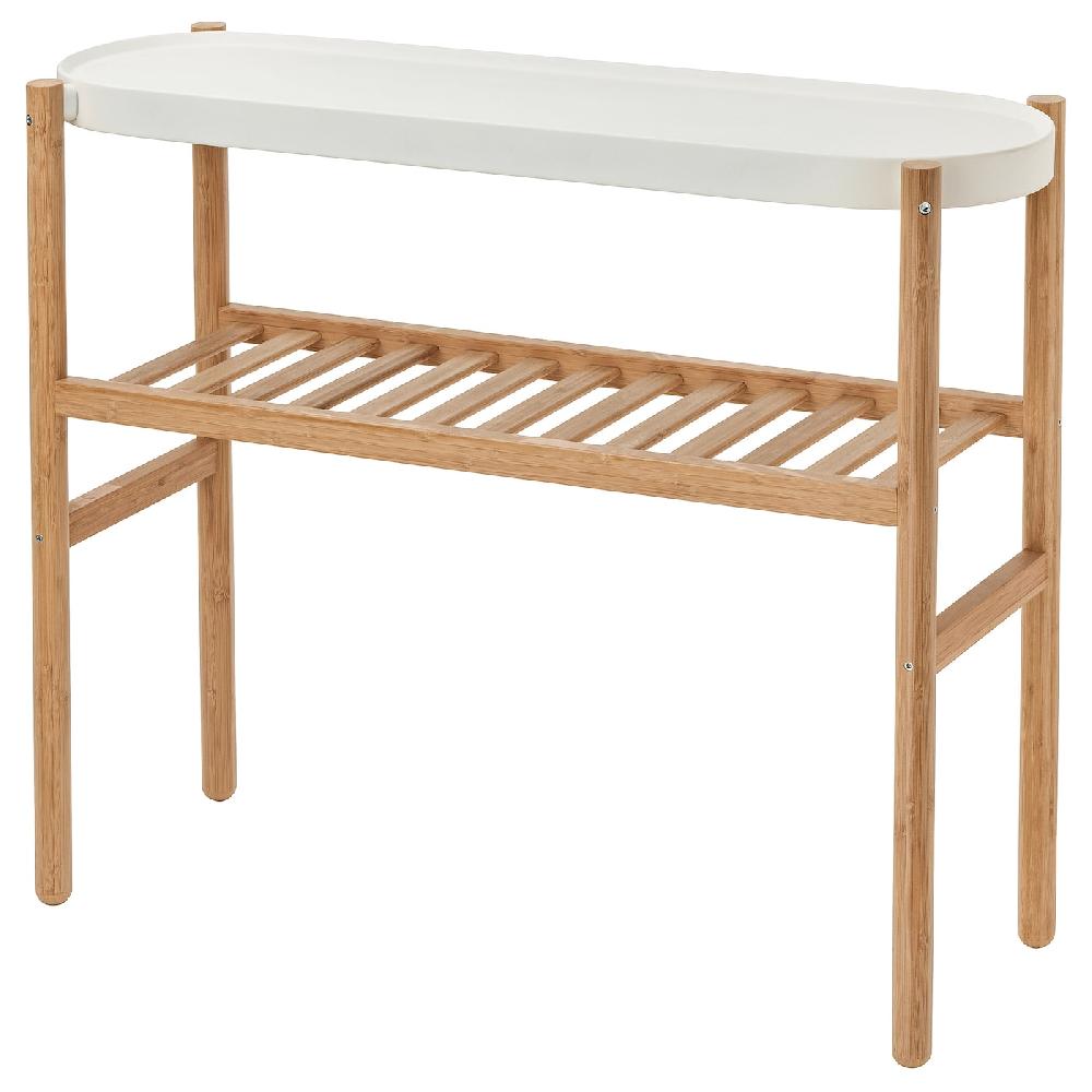 IKEA SATSUMAS Piedistallo per piante bambù/bianco 70 cm