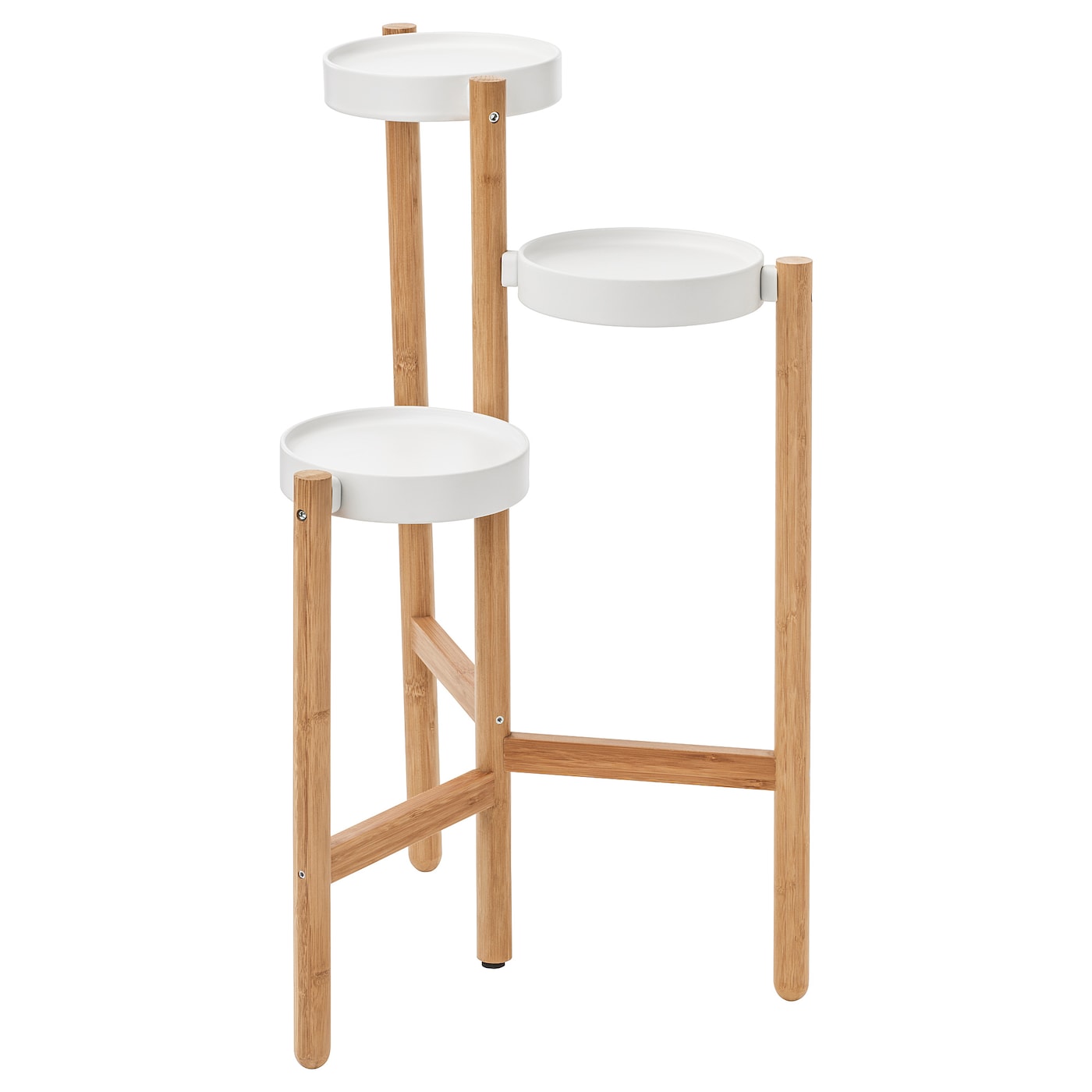 IKEA SATSUMAS Piedistallo per piante bambù/bianco 78 cm