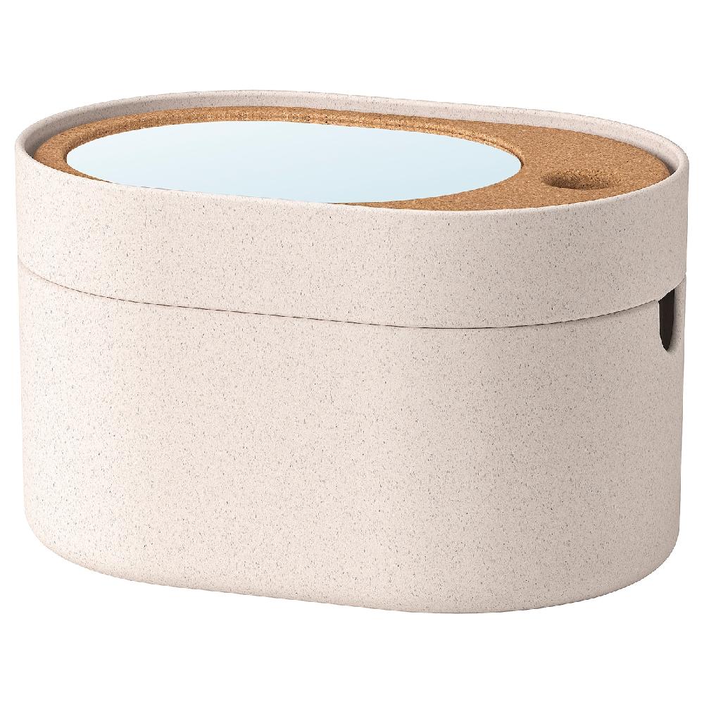IKEA SAXBORGA Contenitore/coperchio A Specchio Plastica Sughero 24x17 Cm