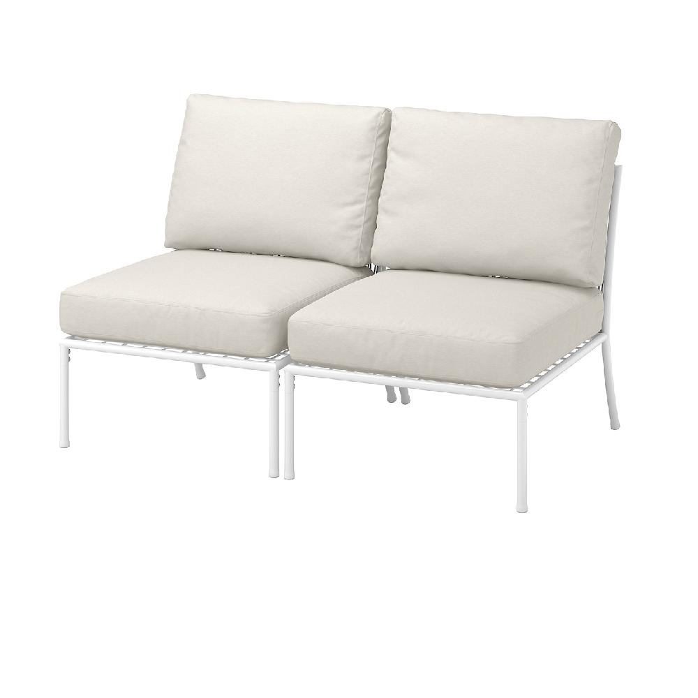 IKEA SEGERÖN Divano A 2 Posti Da Esterno Bianco/beige/Frösön/Duvholmen Beige