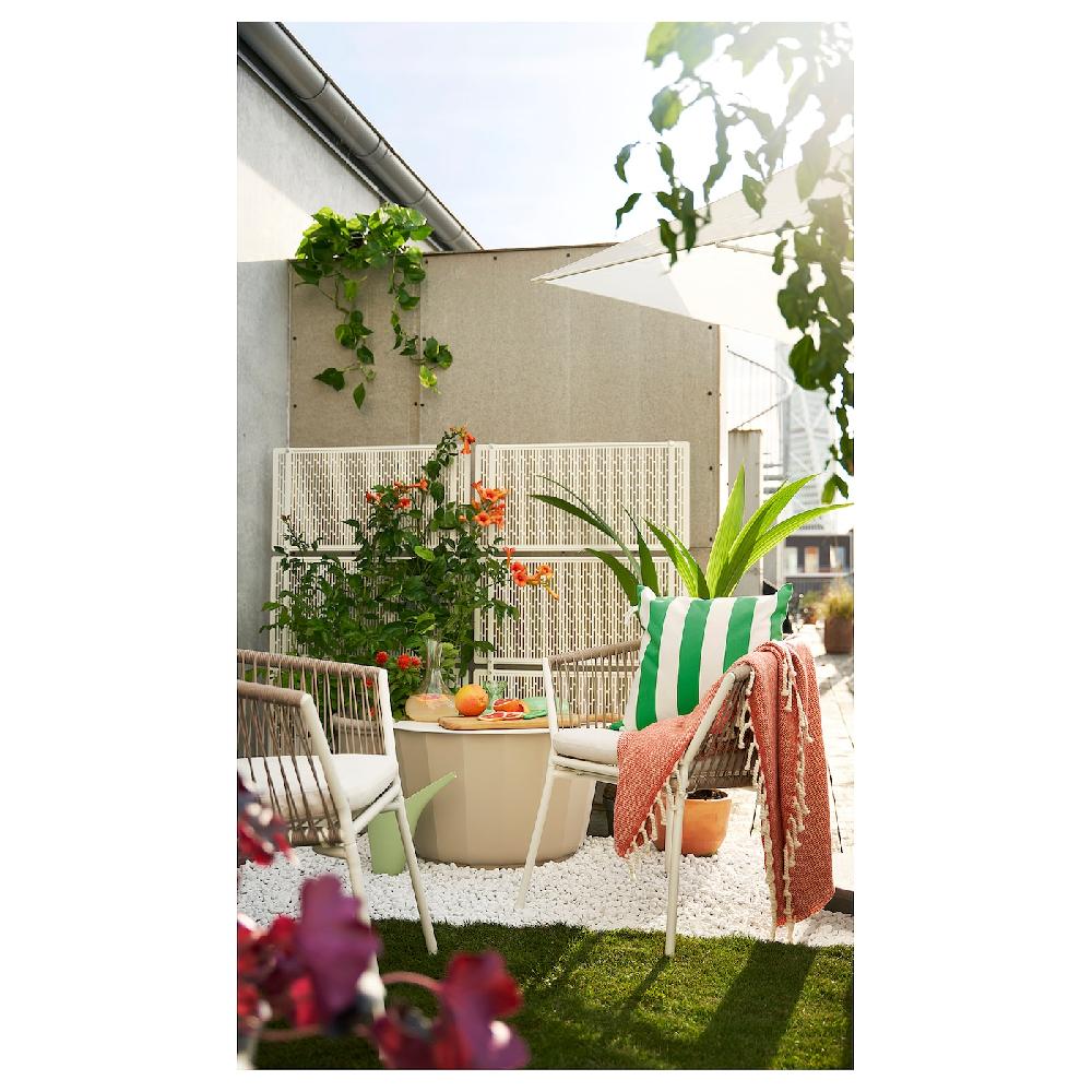 IKEA SEGERÖN Sedia Con Braccioli Da Giardino Bianco/beige/Frösön/Duvholmen Beige
