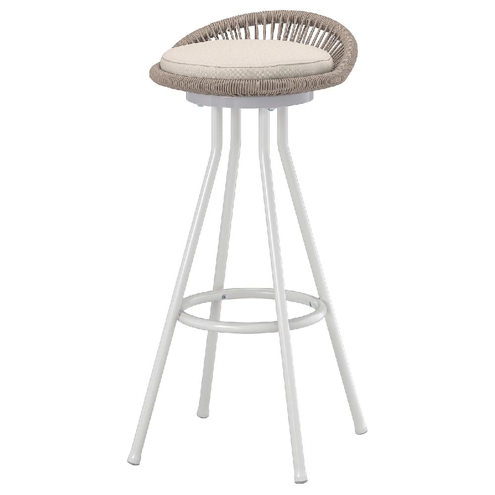 IKEA SEGERÖN Sgabello bar da esterno girevole bianco/beige/Frösön/Duvholmen beige