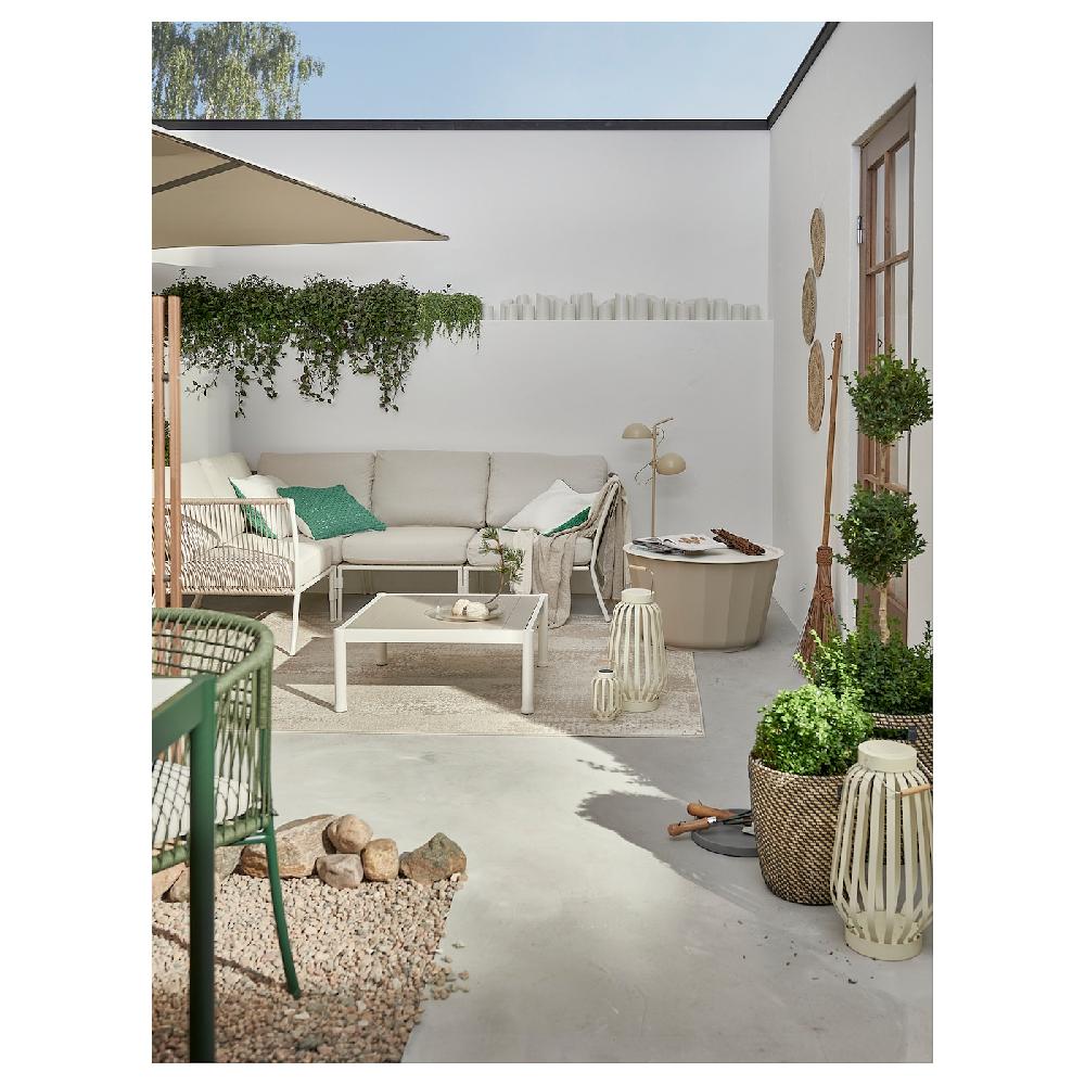 IKEA SEGERÖN Tavolino Da Giardino Bianco/beige 73x73 Cm