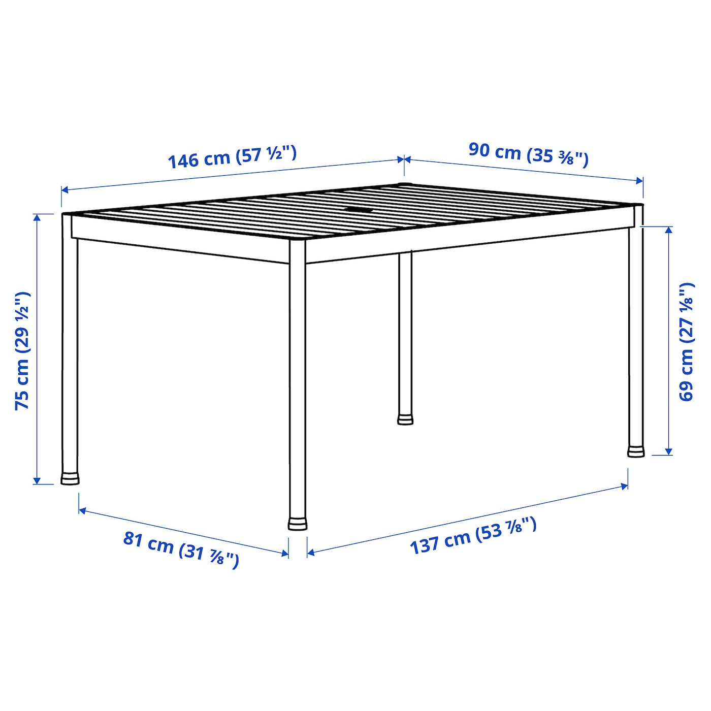IKEA SEGERÖN Tavolo E 4 Sedie Con Braccioli Da Esterno Bianco/beige/Frösön/Duvholmen Beige 147 Cm