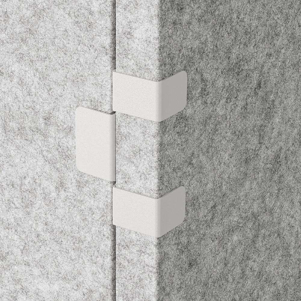 IKEA SIDORNA Set Accessori Collegam. Angol. 3pz Grigio