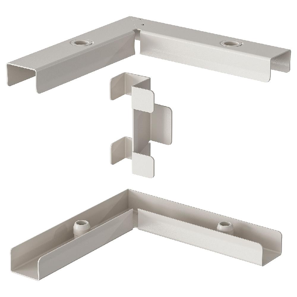 IKEA SIDORNA Set accessori collegam. angol. 3pz grigio