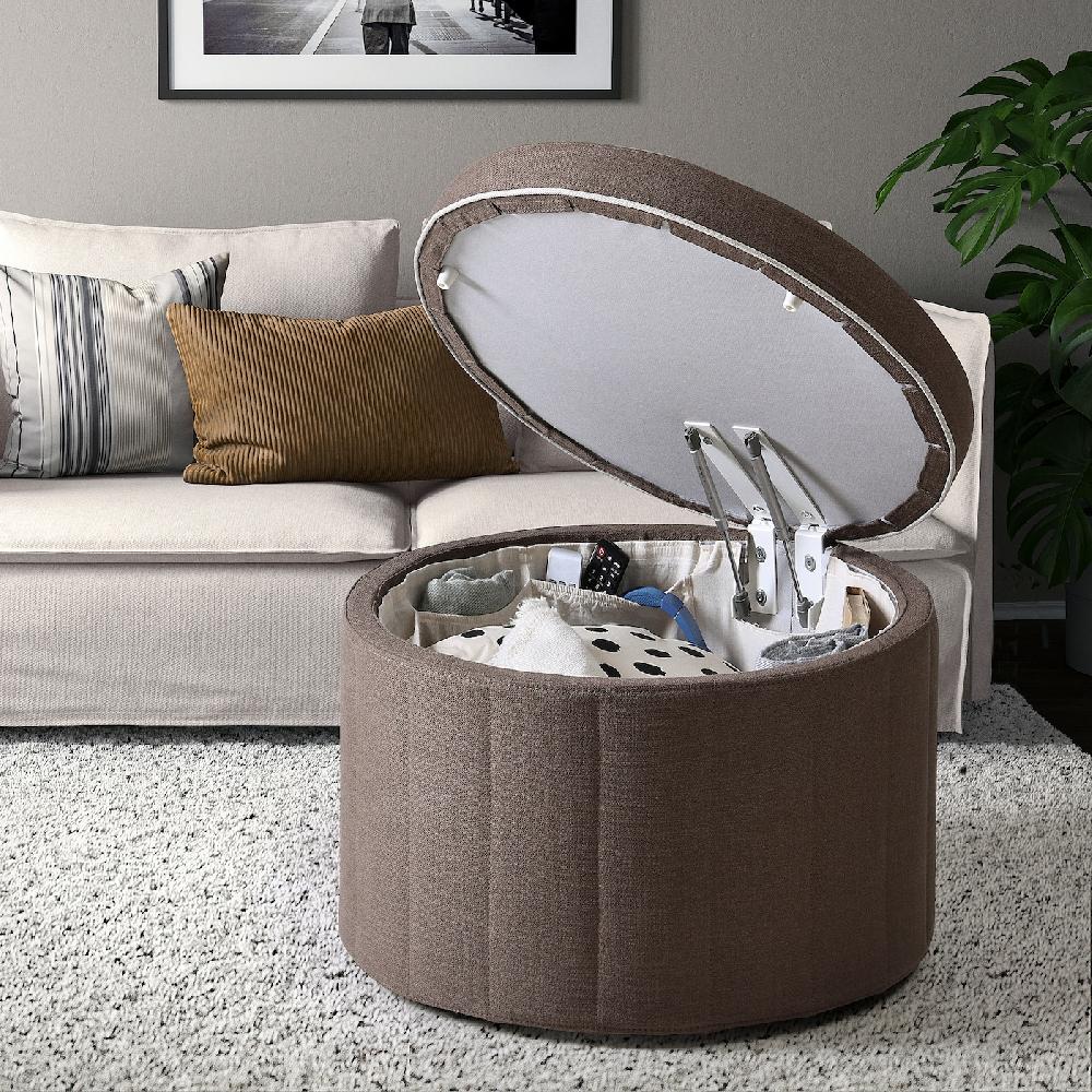 IKEA SIDSJÖ Pouf Con Contenitore/Gransel Grigio-marrone