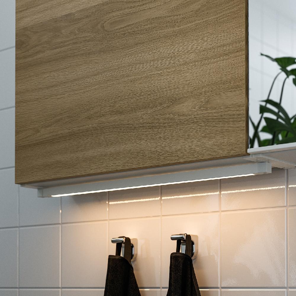 IKEA SILVERGLANS Barra Luminosa A LED Per Bagno Intensità Luminosa Regolabile Bianco 60 Cm