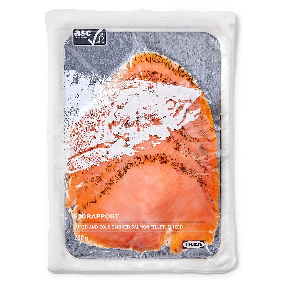 IKEA SJÖRAPPORT Salmone stagionato affumicato fred certificato ASC/surgelato