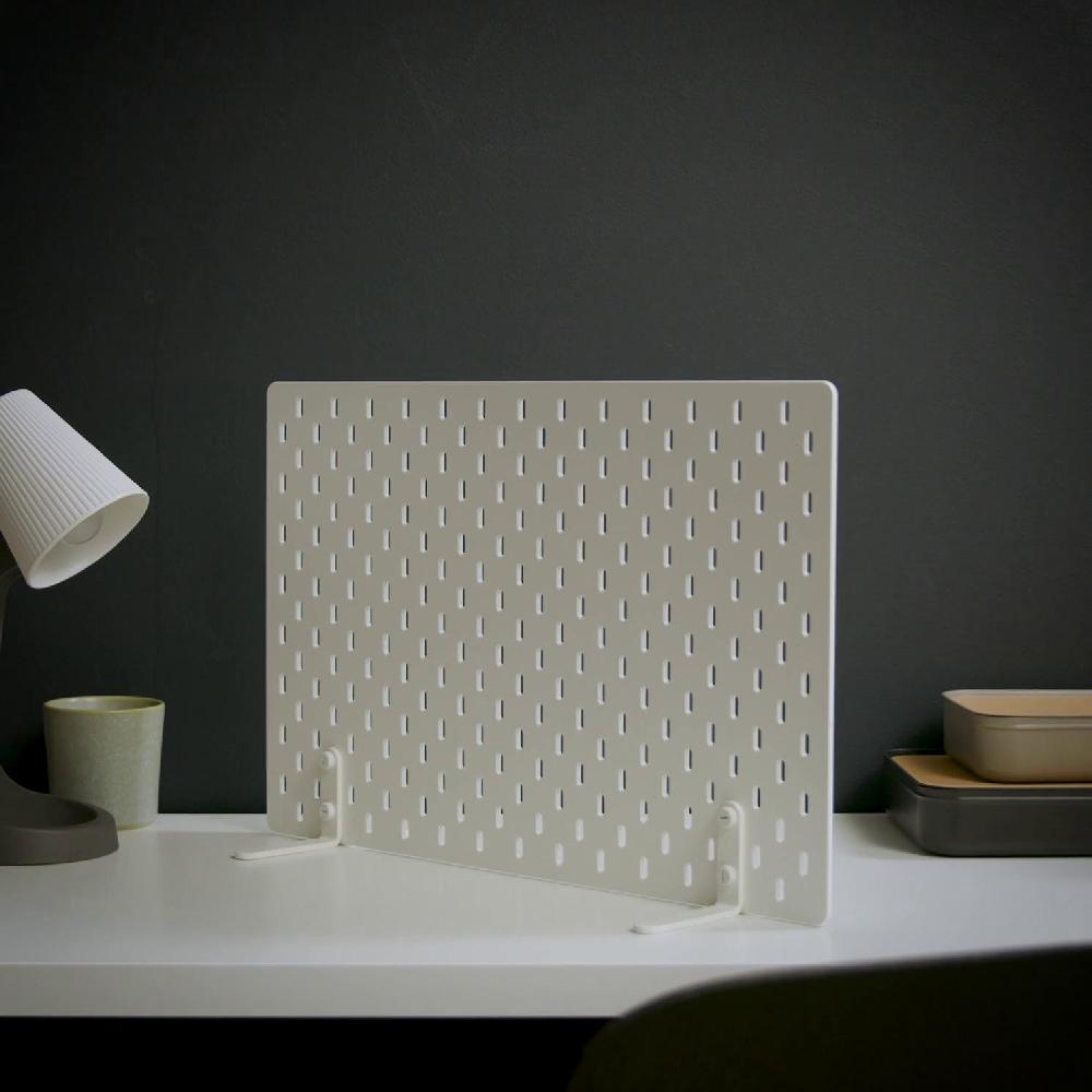 IKEA SKÅDIS Pannello Portaoggetti Freestanding Bianco 56x37 Cm