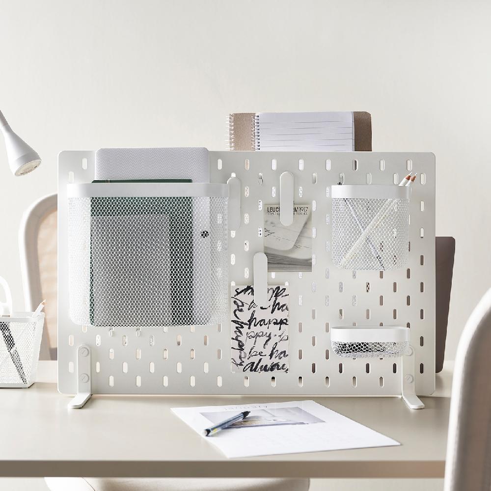 IKEA SKÅDIS Pannello Portaoggetti Freestanding Bianco 56x37 Cm
