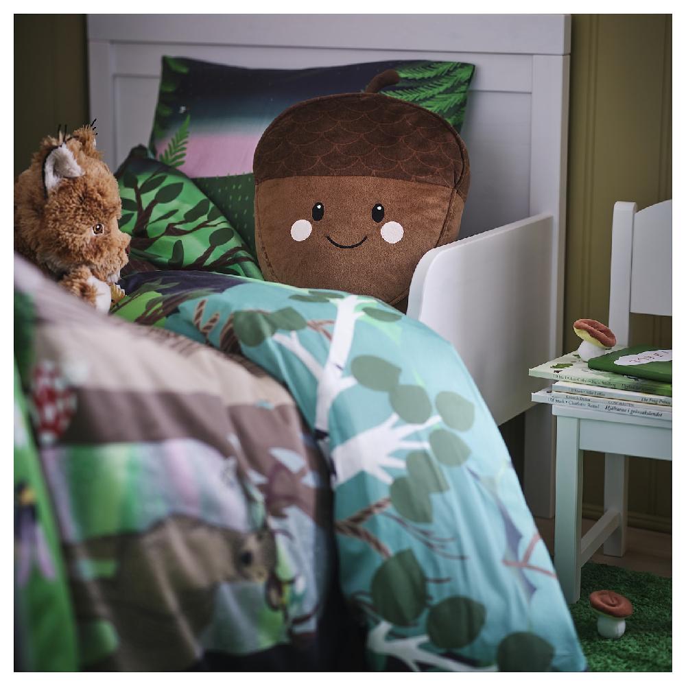 IKEA SKOGSDUVA Cuscino Con Tasca A Forma Di Ghianda/marrone 32x37 Cm