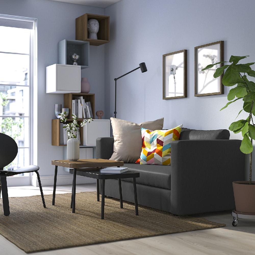 IKEA SKÖNABÄCK Divano Letto A 2 Posti Knisa Grigio Scuro