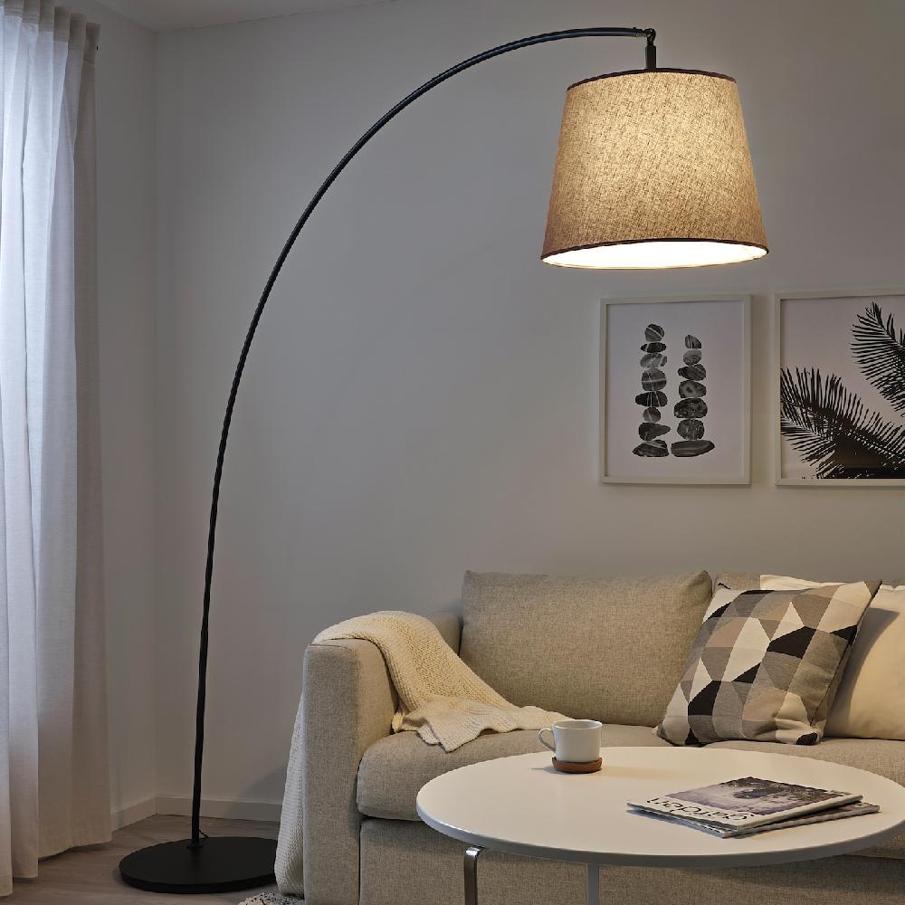 IKEA SKOTTORP / SKAFTET Lampada Da Terra Ad Arco Grigio Chiaro