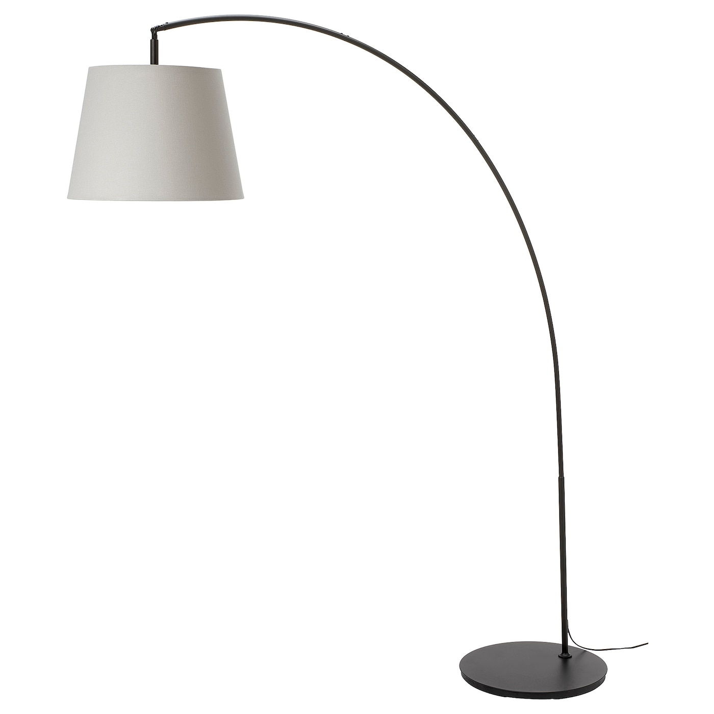 IKEA SKOTTORP / SKAFTET Lampada da terra ad arco grigio chiaro