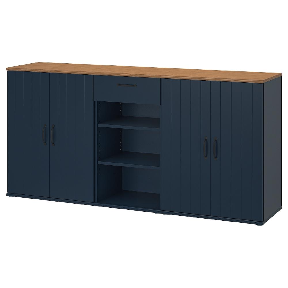 IKEA SKRUVBY Combinazione di mobili blu-nero 190x90 cm