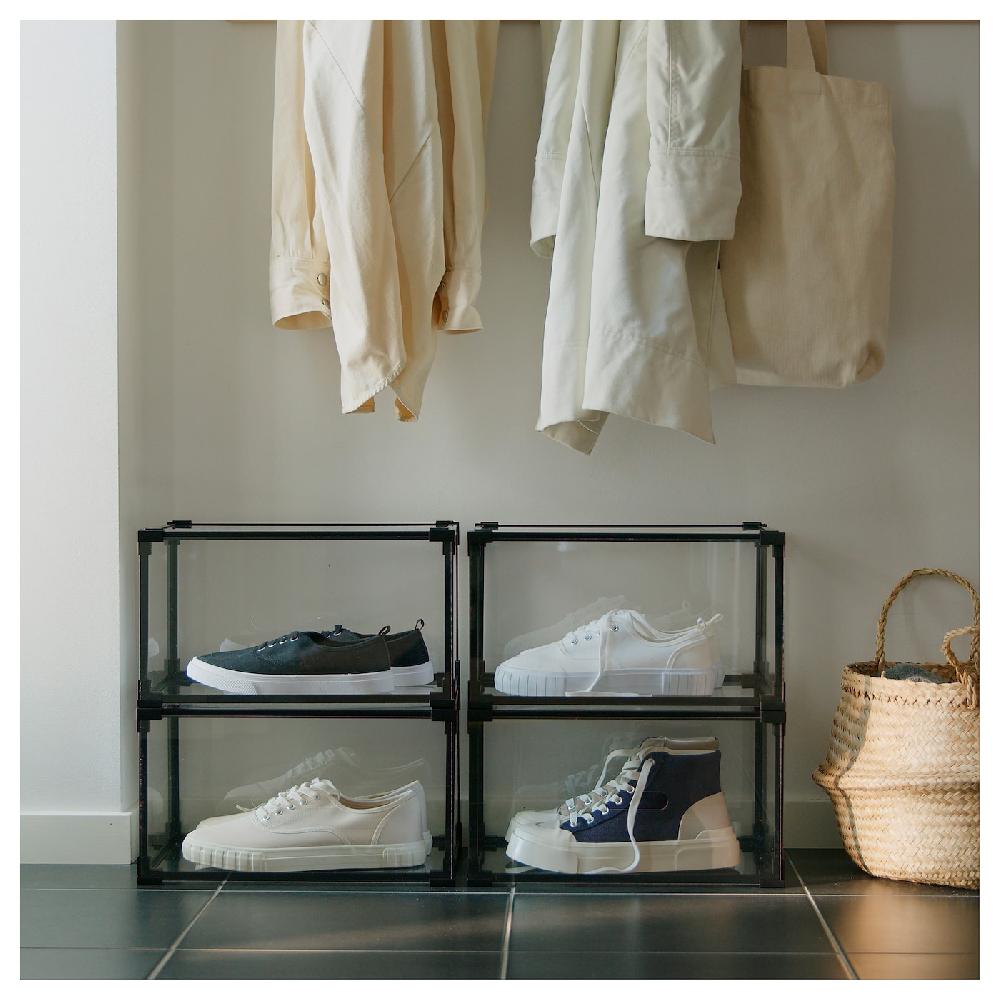 IKEA SKUFFEN Scatola Per Scarpe Trasparente 36x29x21 Cm