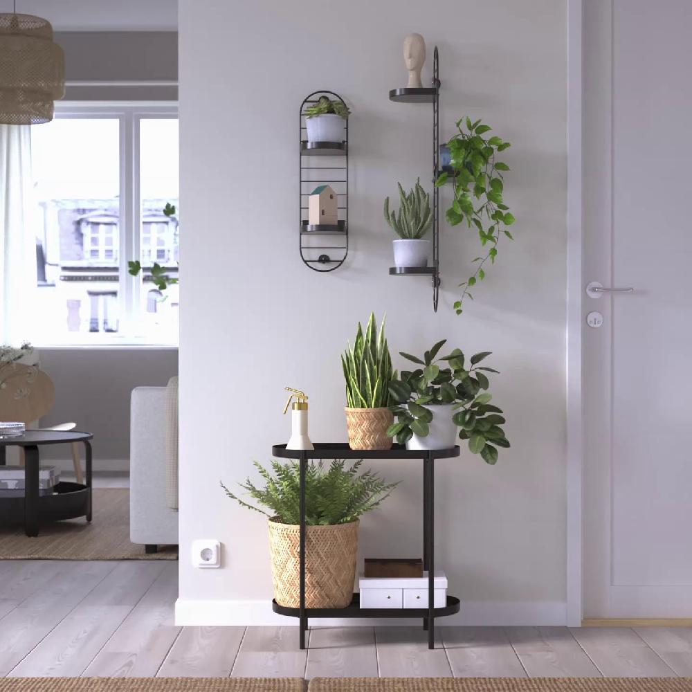 IKEA SKUGGRÖNA Supporto Da Parete Per Piante Nero 54 Cm