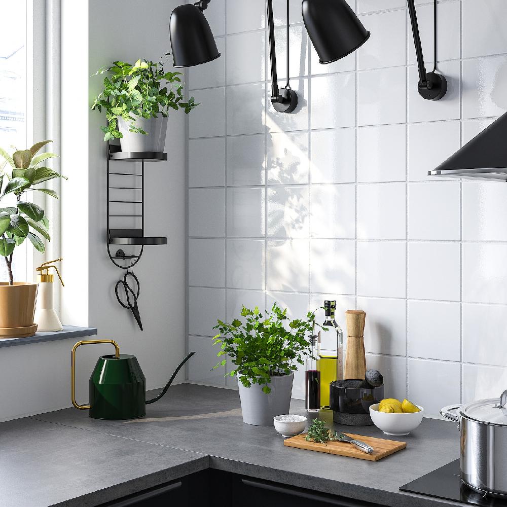 IKEA SKUGGRÖNA Supporto Da Parete Per Piante Nero 54 Cm