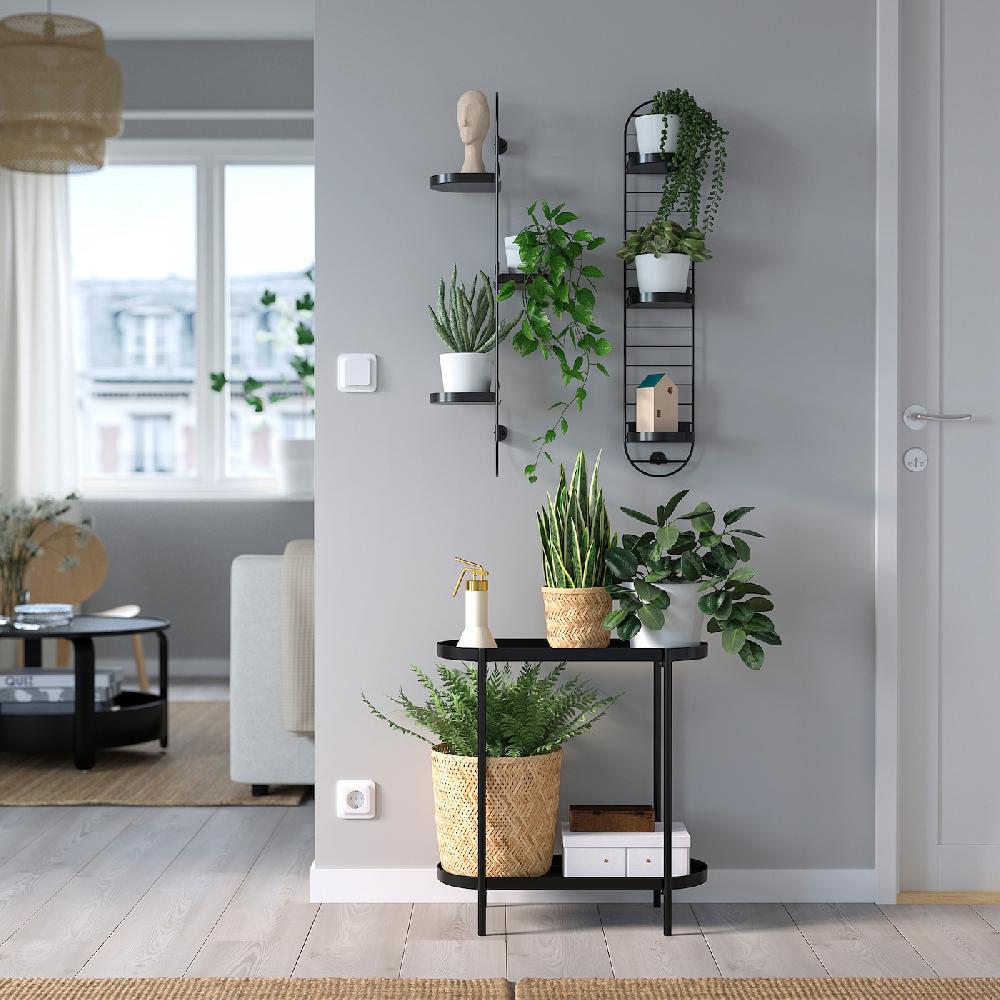 IKEA SKUGGRÖNA Supporto Da Parete Per Piante Nero 78 Cm