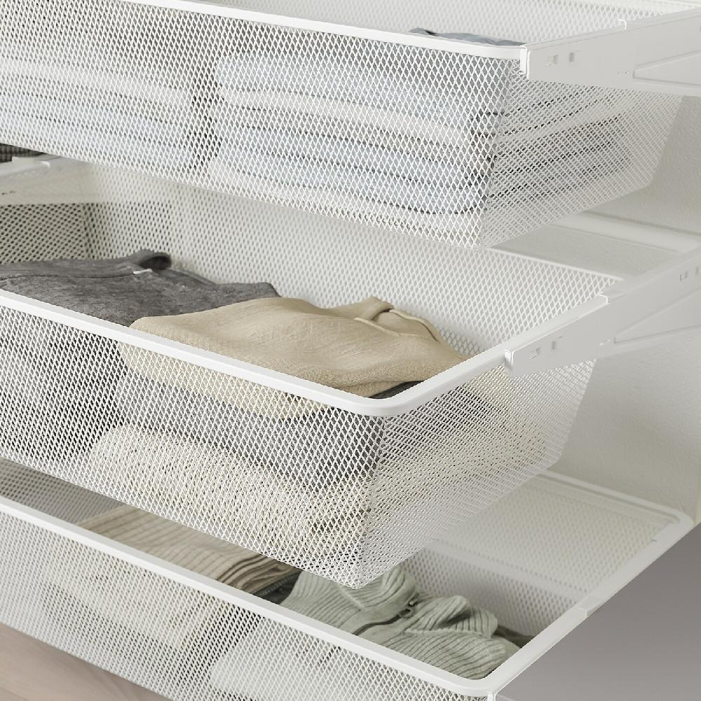 IKEA SKYTTA / BOAXEL Cabina Armadio Con Ante Scorrevoli Alluminio/Auli Vetro A Specchio 251x115x205 Cm