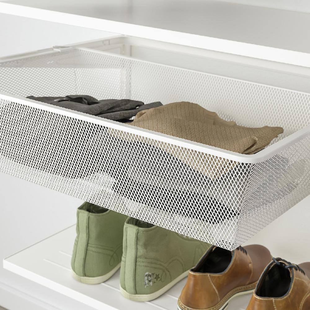 IKEA SKYTTA / BOAXEL Cabina Armadio Con Ante Scorrevoli Bianco/Tjörhom Bianco 301x115x240 Cm