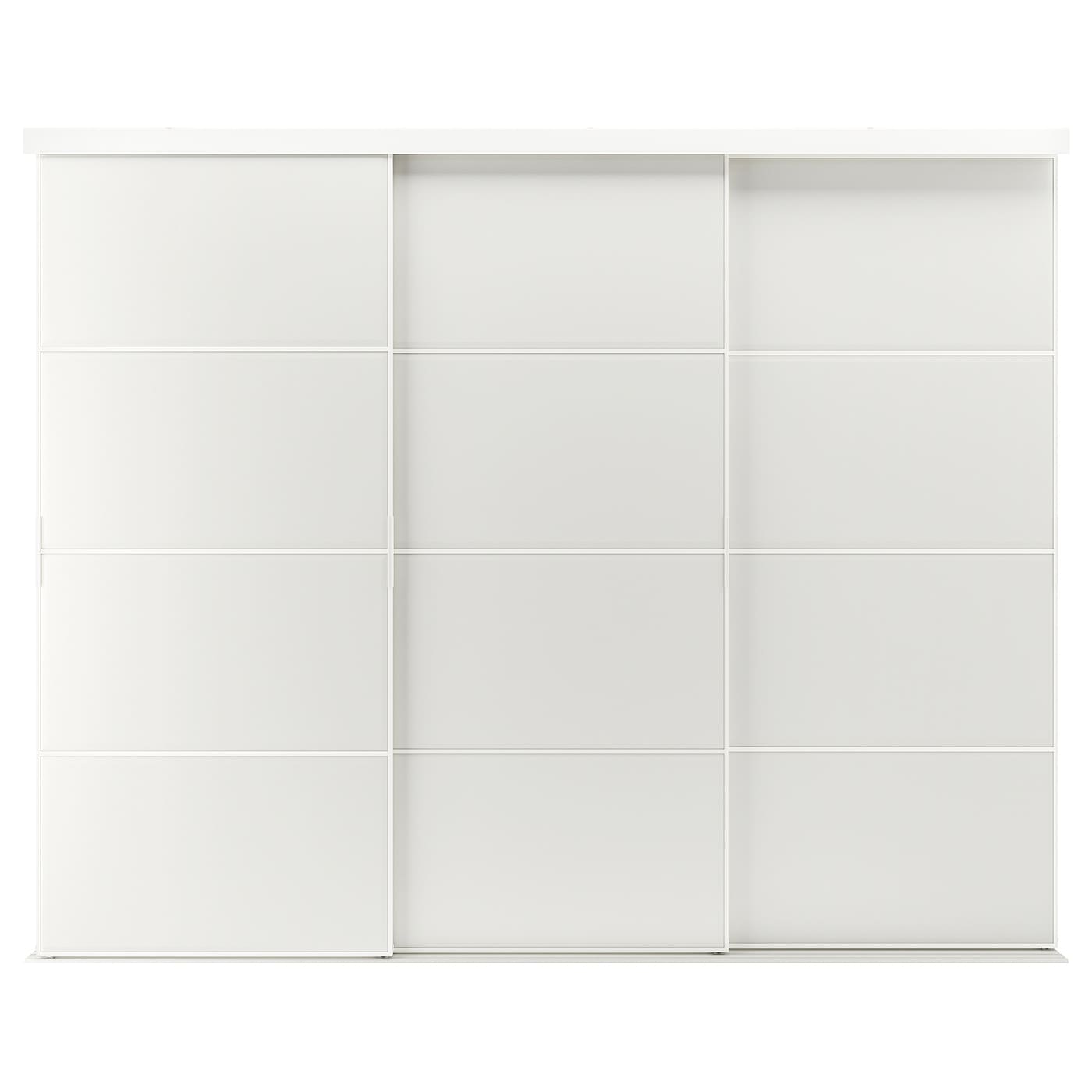 IKEA SKYTTA / TJÖRHOM Combinazione ante scorrevoli bianco/bianco 301x240 cm