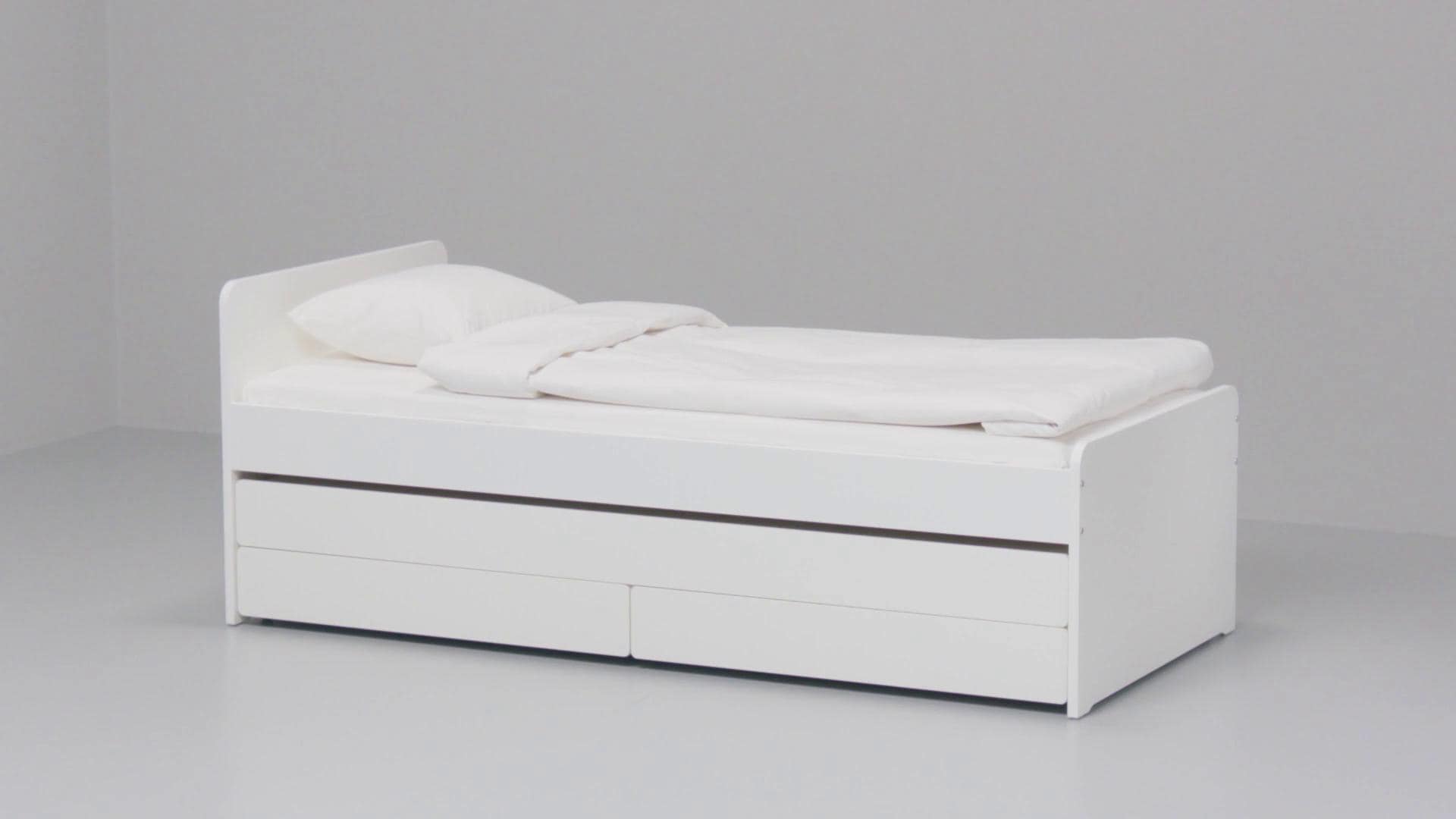 IKEA SLÄKT Letto Inferiore Con Contenitore Bianco 90x200 Cm