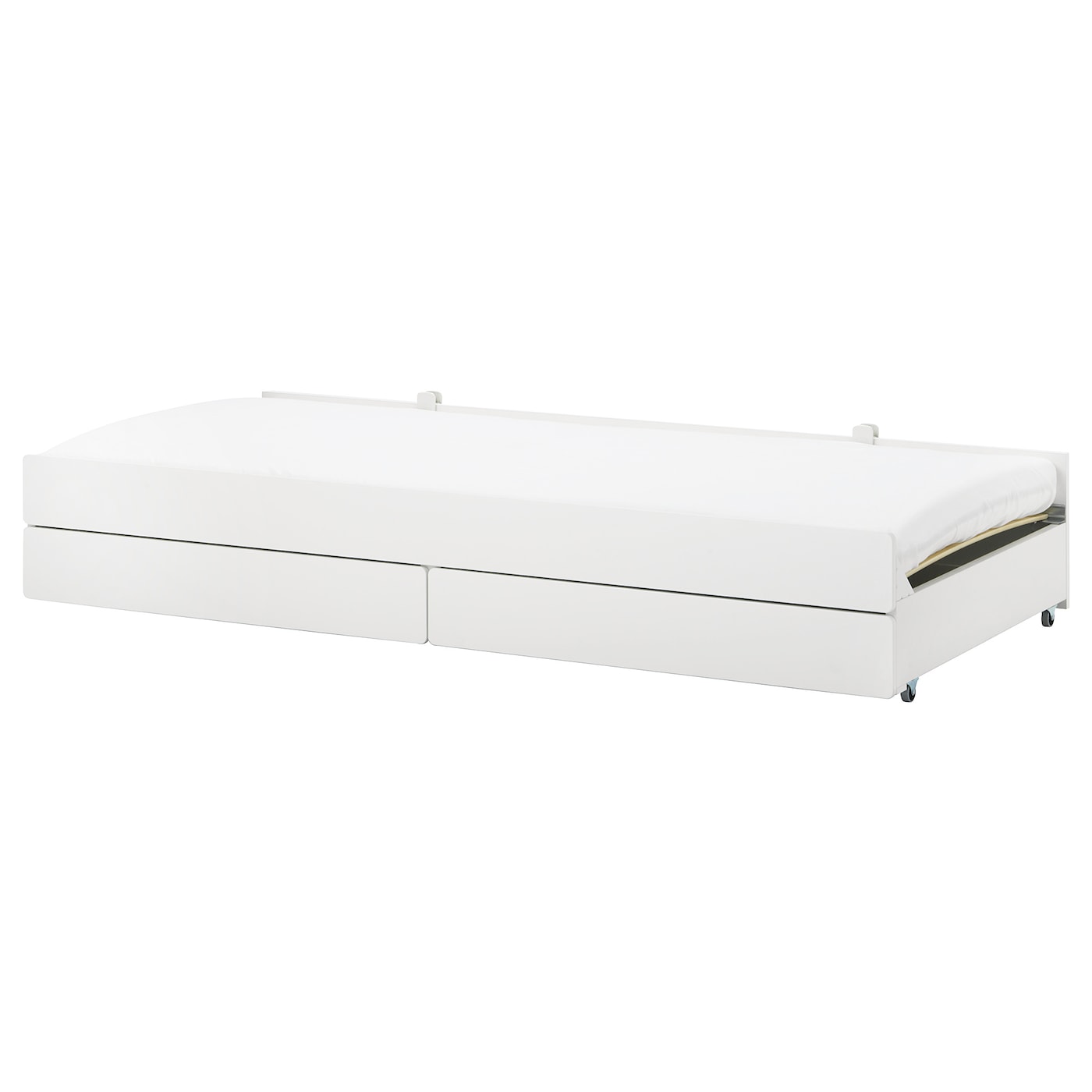 IKEA SLÄKT Letto inferiore con contenitore bianco 90x200 cm