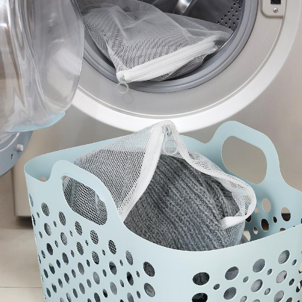 IKEA SLIBB Set Di 2 Sacchetti Per Bucato Bianco/grigio