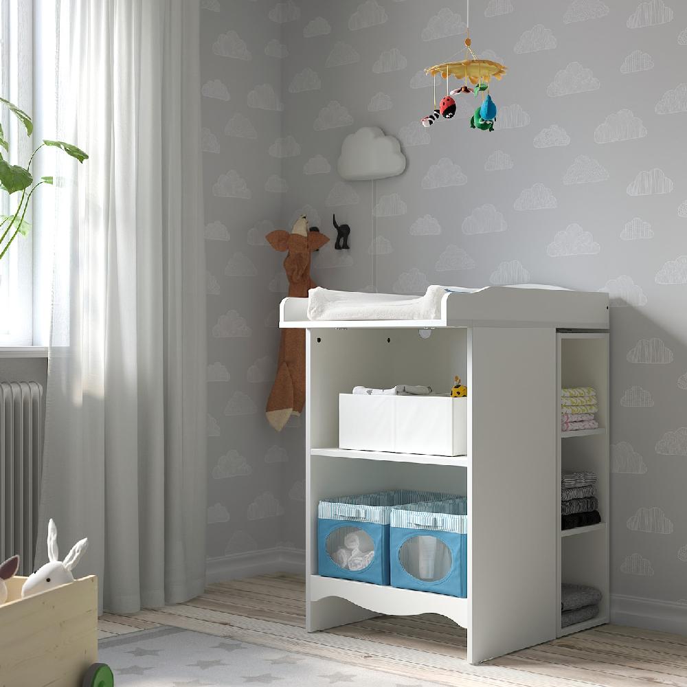 IKEA SMÅGÖRA Fasciatoio/libreria Con 2 Scaffali Bianco