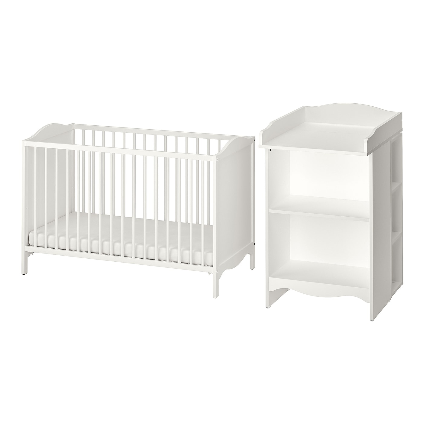 IKEA SMÅGÖRA Set di 2 mobili per neonati bianco 60x120 cm