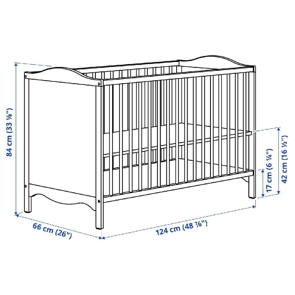 IKEA SMÅGÖRA Set Di Mobili Per La Cameretta 3pz Bianco 60x120 Cm