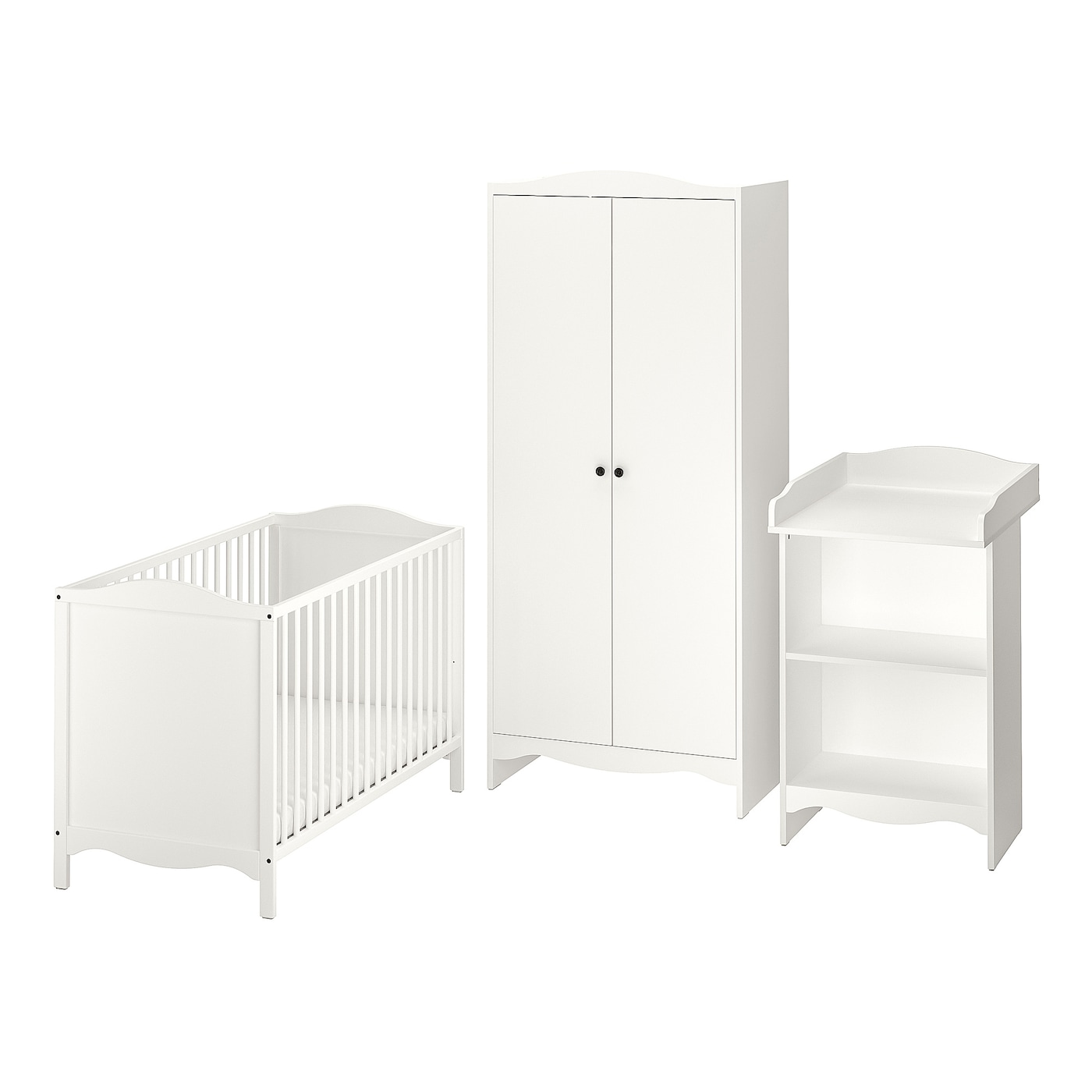 IKEA SMÅGÖRA Set di mobili per la cameretta 3pz bianco 60x120 cm