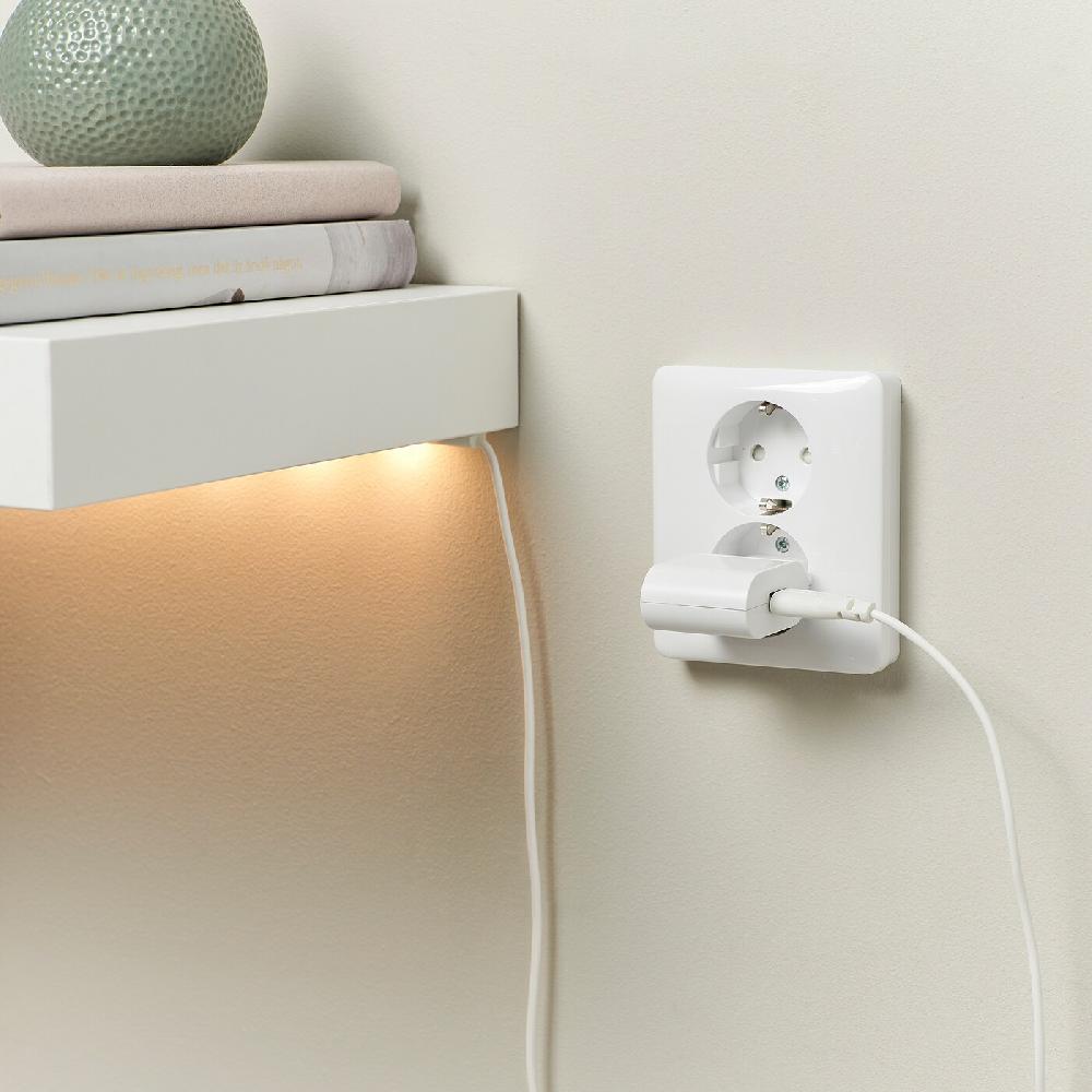 IKEA SMÅHAGEL Caricabatteria USB Con 1 Porta Bianco