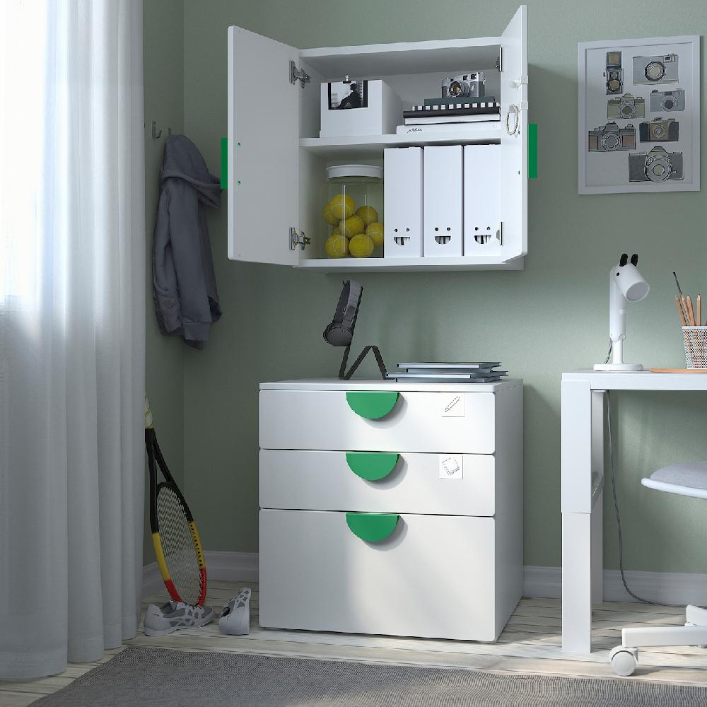 IKEA SMÅSTAD Pensile Bianco Bianco/con 1 Ripiano 60x32x60 Cm