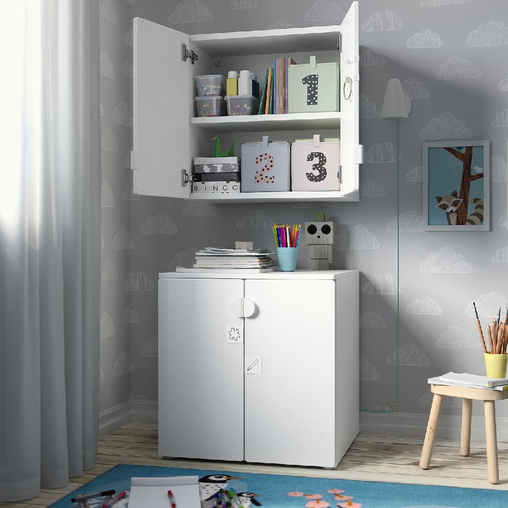 IKEA SMÅSTAD Pensile Bianco Bianco/con 1 Ripiano 60x32x60 Cm