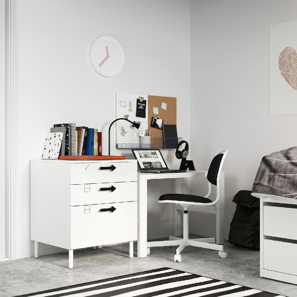 IKEA SMÅSTAD / PLATSA Cassettiera Con 3 Cassetti Bianco/bianco 60x57x63 Cm